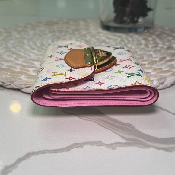 Louis Vuitton x Murakami Kaola White Multicolor Trifold Wallet M58081 Pink - Picture 8 of 8